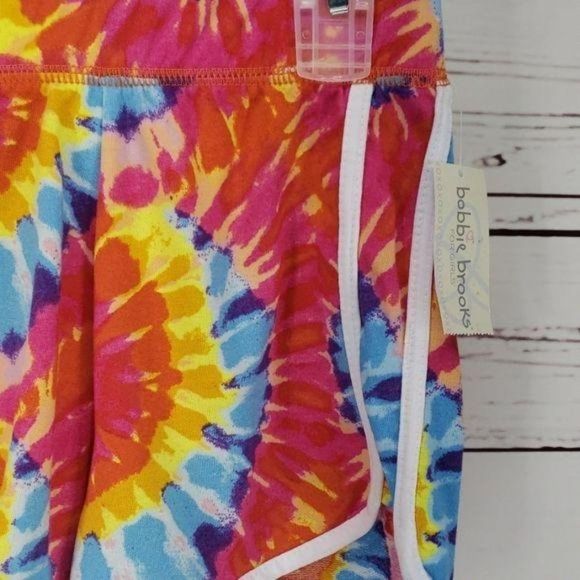 Bobbie Brooks Girls Rainbow Tie Dye‎ Shorts - Picture 3 of 6